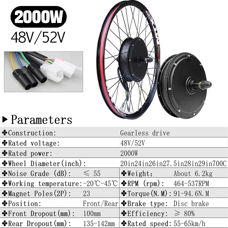 Kit di conversione E-Bike 72V  - 5000W Hub Motor Kit 72V recensione e prezzo